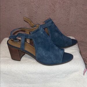 Blue Suede Franco Sarto Women's Sandals